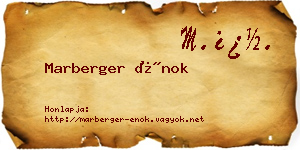 Marberger Énok névjegykártya